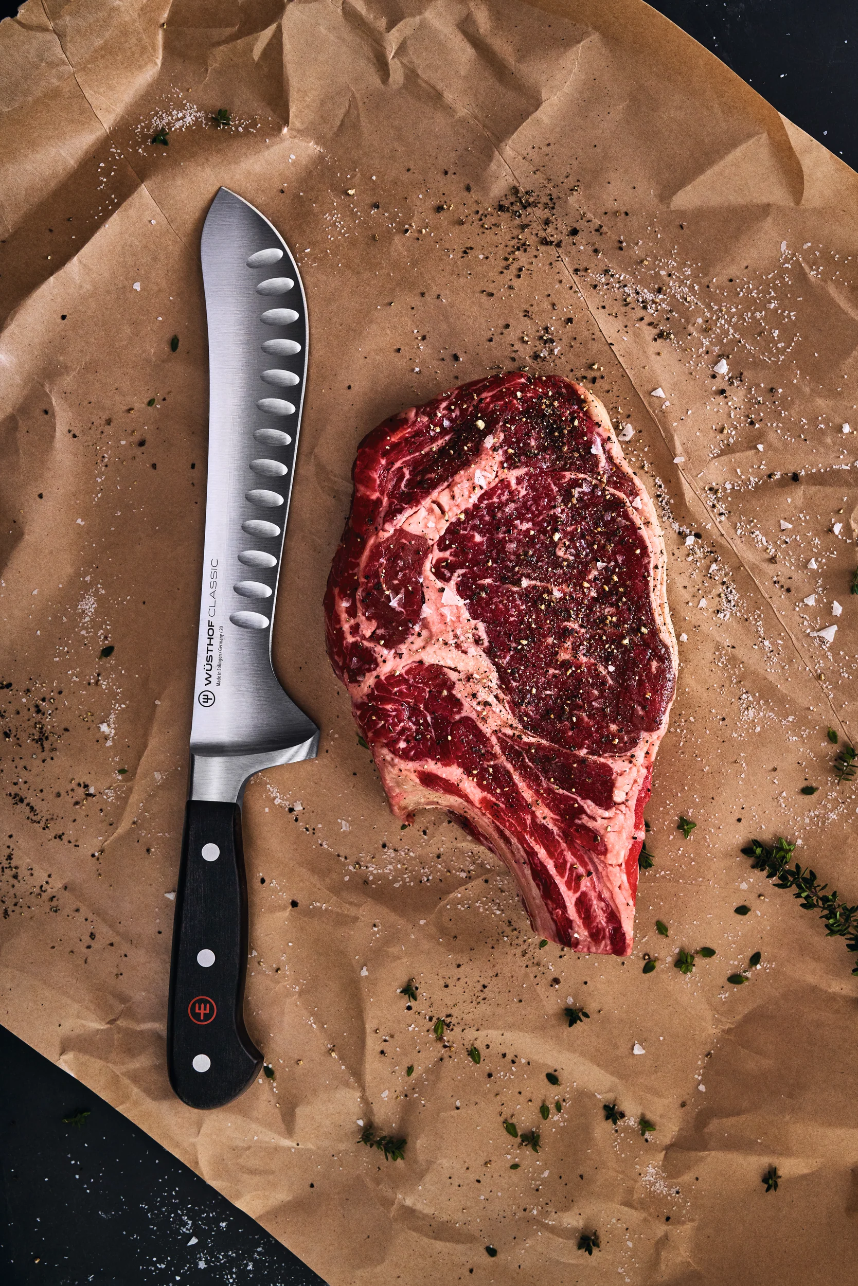 Classic Butcher Knife with Hollow Edge 20 cm | 8 inch - Image 5