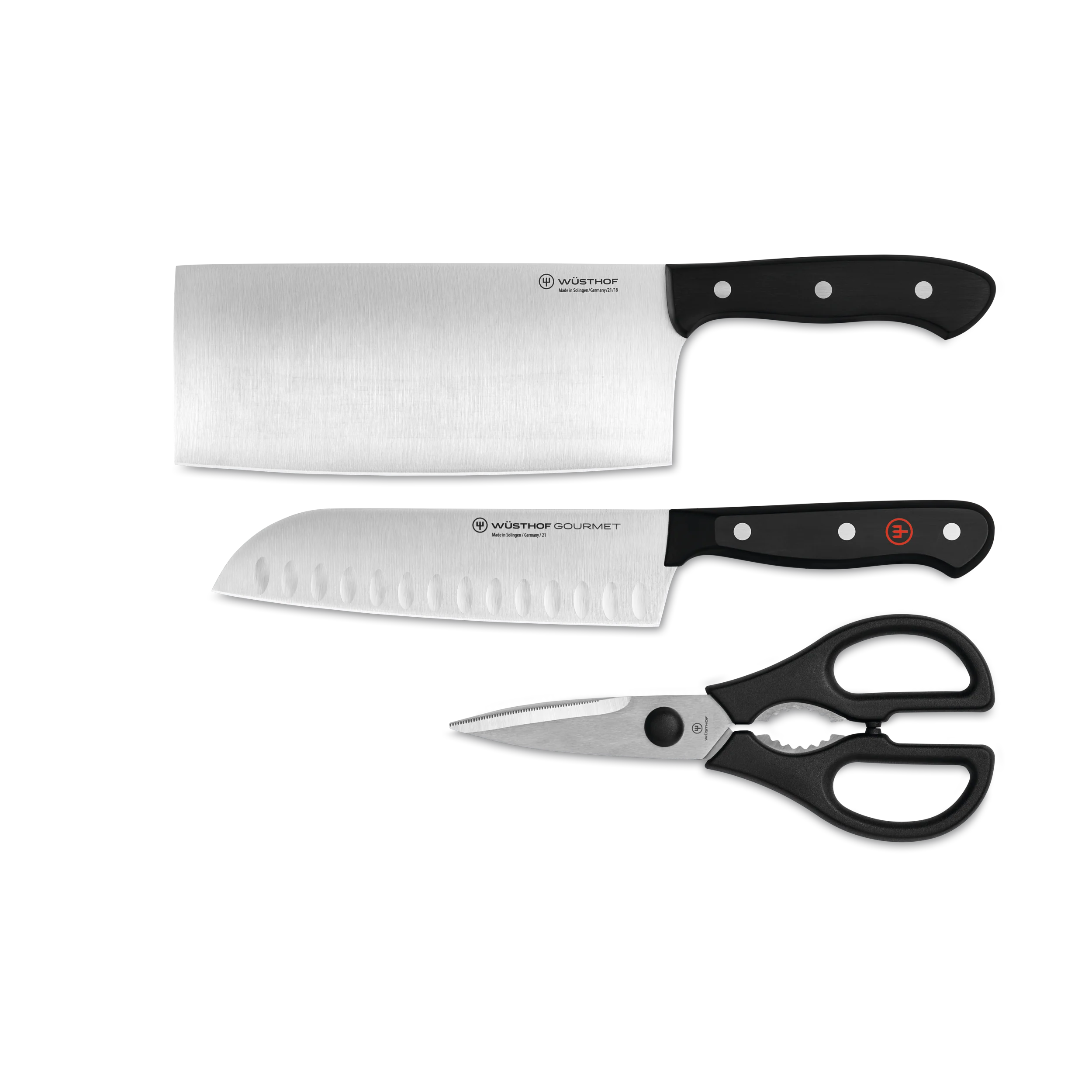 Gourmet 3-piece Knife and Shears Utility Set